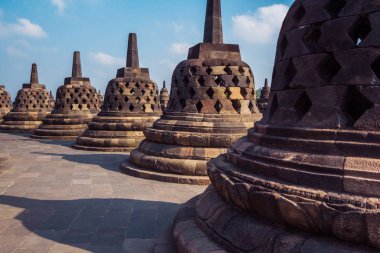 Borobudur Tapınağı, yogyakarta, java, Endonezya.