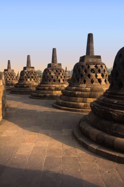 Borobudur Tapınağı gündoğumu zaman
