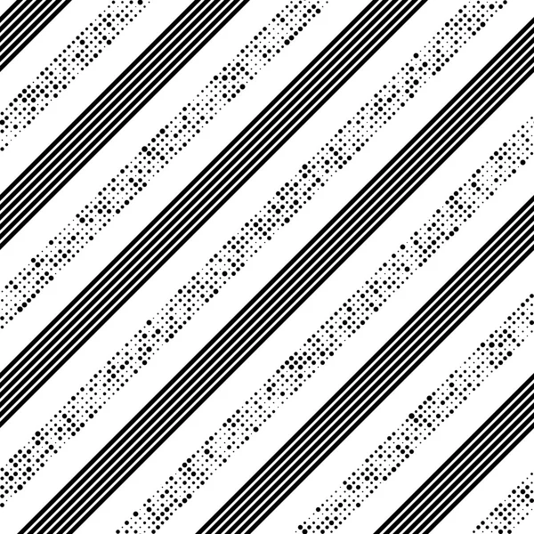 Sömlös Diagonal rand och Dot mönster — Stock vektor