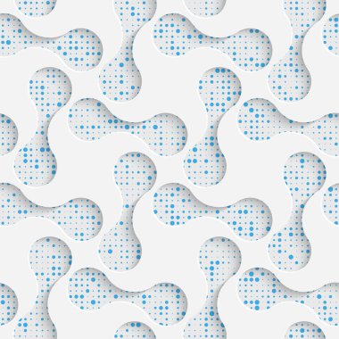 Dikişsiz Şam desen. Beyaz ve mavi arka plan kaydırma