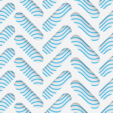 Mavi ve beyaz minimalist süsleme. Geometrik dekoratif Wallp