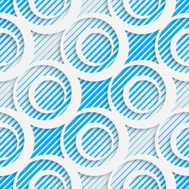 Kesintisiz Daire desen. Beyaz ve mavi arka plan kaydırma