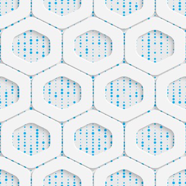 Mavi ve beyaz minimalist süsleme. Geometrik dekoratif Wallp