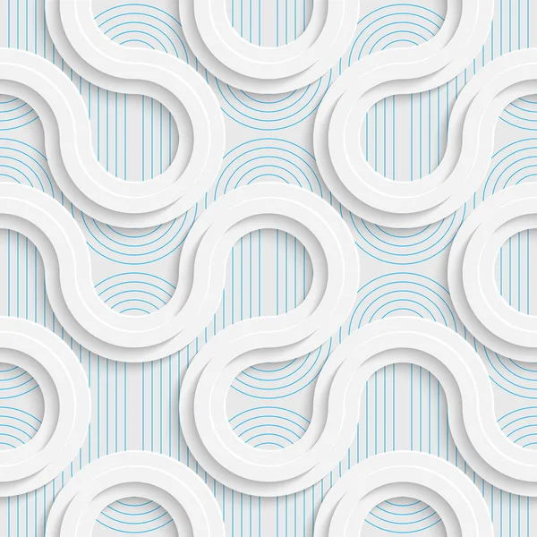 シームレスな波のパターン。ベクトル抽象モダンなデザイン — ストックベクタ
