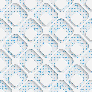 Dikişsiz kare desen. Beyaz ve mavi arka plan kaydırma