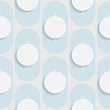 Kesintisiz Daire desen. Beyaz ve mavi arka plan kaydırma
