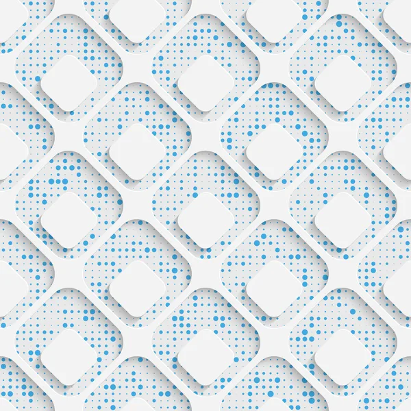 Schema quadrato senza cuciture. Bianco e blu Avvolgimento sfondo — Vettoriale Stock