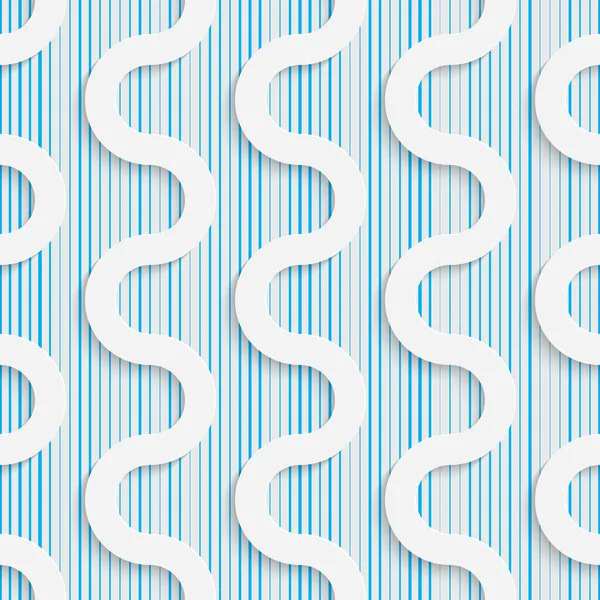 Ornement minimaliste blanc et bleu. Geometric Wallp décoratif — Image vectorielle
