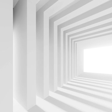 Sütunlar ve kapı ile tünel