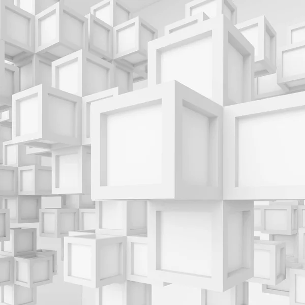 Cubi bianchi sfondo — Foto Stock