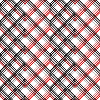 Sorunsuz Tartan desen. Vektör siyah ve kırmızı kareli arka plan