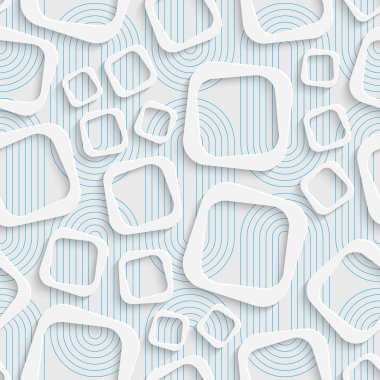 Dikişsiz kare desen. Beyaz ve mavi arka plan kaydırma