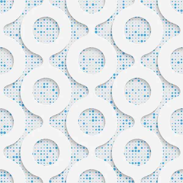 Naadloze damast patroon. Wit en blauw inwikkeling van achtergrond — Stockvector