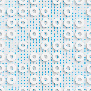 Sorunsuz kaotik daire desen. Beyaz ve mavi Backgro kaydırma