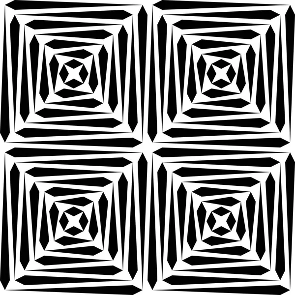Sömlös Square och randigt mönster — Stock vektor