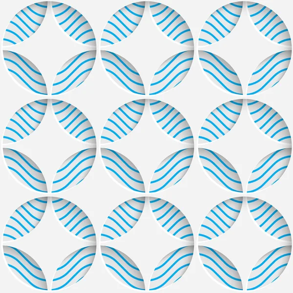White and Blue Minimalistic Ornament. Geometric Decorative Wallp — Stock Vector