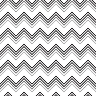 Dikişsiz zikzak desen. Soyut siyah ve beyaz şerit ve Lin