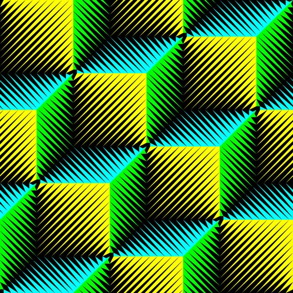 Patrón de cubo sin costura. Fondo de envoltura abstracto — Archivo Imágenes Vectoriales