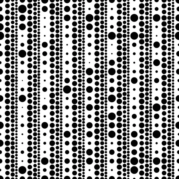 Naadloze Stripe en cirkel patroon. Vector monochroom textuur — Stockvector