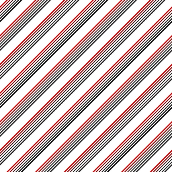 Bande diagonale sans couture et motif de ligne. Vecteur Noir et Rouge — Image vectorielle