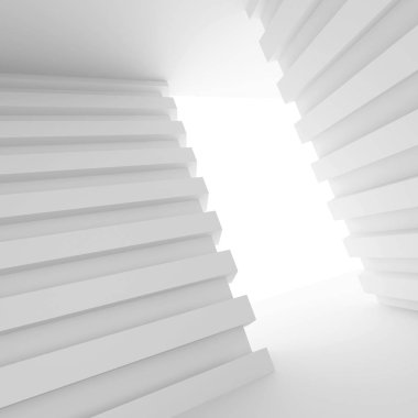 Pencereli beyaz boş oda