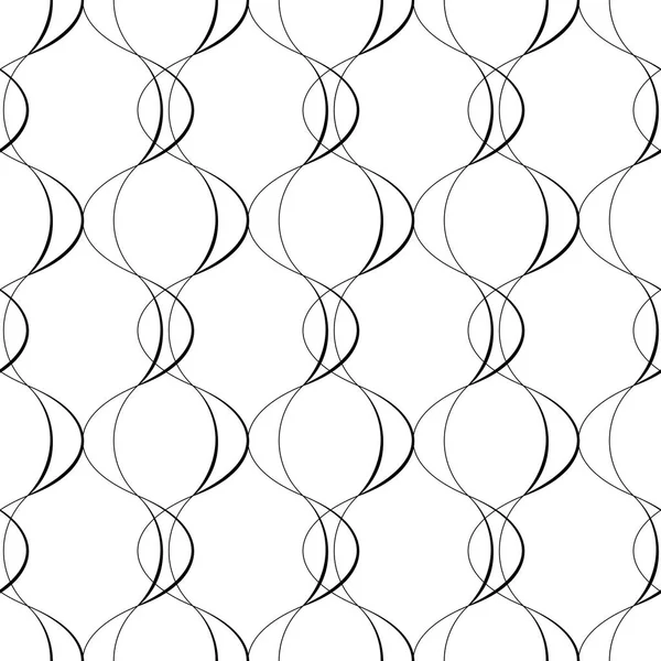 Seamless Curved Shape Pattern — Stock Vector