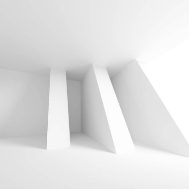 Beyaz sütun iç tasarım