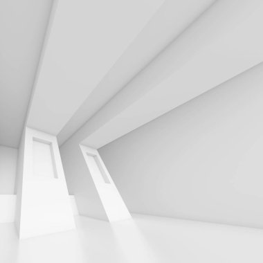 Beyaz sütun iç tasarım