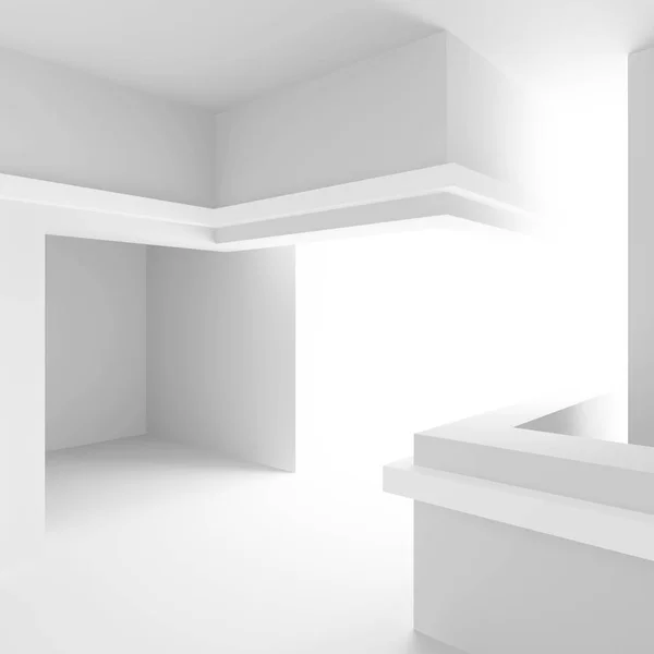 Witte interieur. Lege kamer met deur — Stockfoto