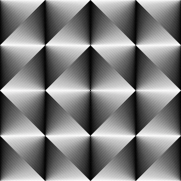 Nahtlose geometrische Muster. Vektor schwarze und weiße Kristalltextur — Stockvektor