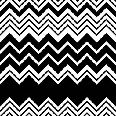 Dikişsiz zikzak desen. Soyut siyah ve beyaz şerit ve Lin