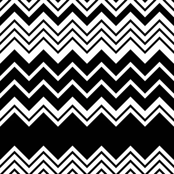 Patrón Zigzag sin costuras. Raya y Lin blanco y negro abstracto — Vector de stock