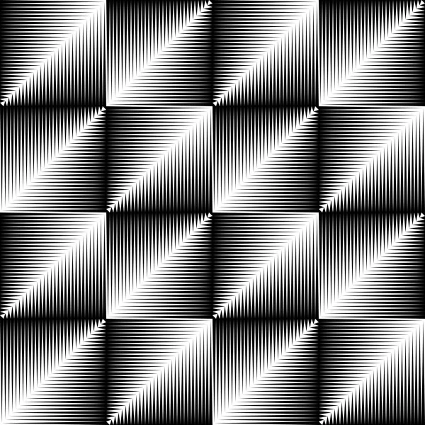 シームレスな結晶パターン。ベクトル黒と白の布テクスチャ — ストックベクタ