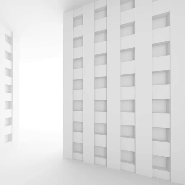 3D-Illustration moderner Innenarchitektur. Minimale Architektur — Stockfoto