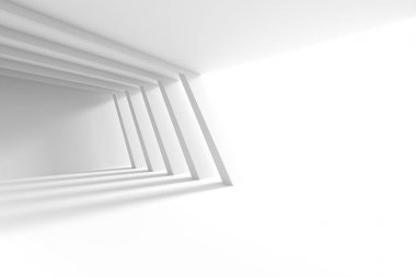 Sütunlar ve pencere ile iç tasarım