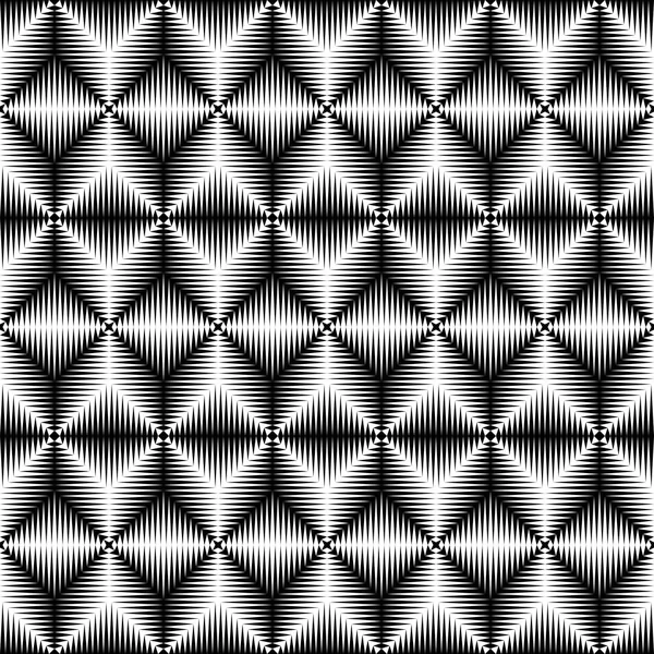 Naadloze Crystal patroon. Vector zwart-wit Gradient Backgr — Stockvector