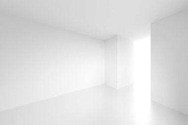 Beyaz Bina İnşaatı. Fütüristik mimari arka plan