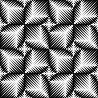 Sorunsuz 3d küp desen. Vektör birim arka plan. Siyah ve Wh