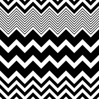 Dikişsiz zikzak desen. Soyut siyah ve beyaz şerit ve Lin
