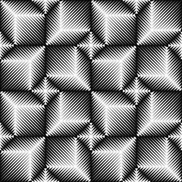 Seamless 3d Cube Pattern. Vector Volume Background. Black and Wh