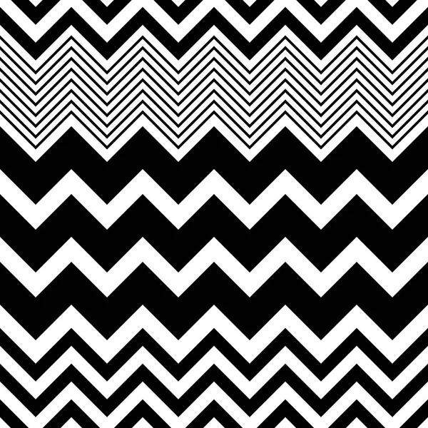 Modèle Zigzag sans couture. Résumé Rayures et Lin noir et blanc — Image vectorielle