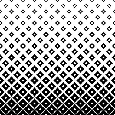 Sorunsuz kare ve daire desen. Soyut siyah ve beyaz Bac