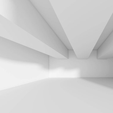 Beyaz soyut şekiller. Fütüristik Bina İnşaatı