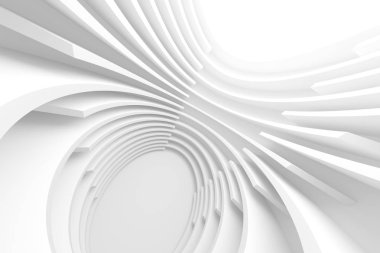 Işık futuristik salonu 3D Illustration. En az teknoloji Ren