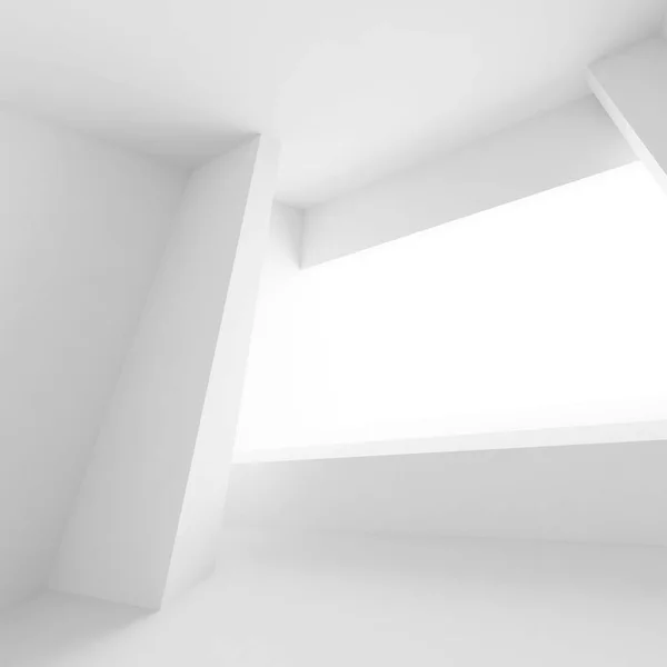 White Empty Room with Window. 3d Rendering of Minimal Office Int — Stock Photo, Image