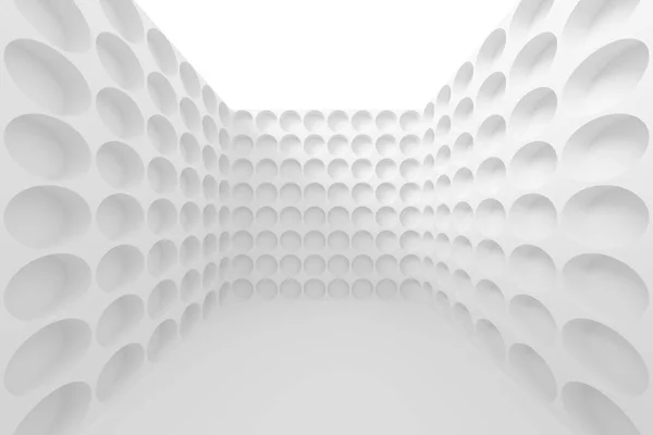 Τρισδιάστατη απεικόνιση του λευκό φόντο αφηρημένη εσωτερικό — Φωτογραφία Αρχείου