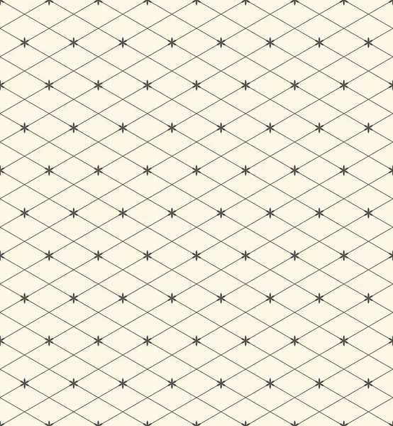 Seamless Rhombus Pattern. Vector Monochrome Grid Background — Stock Vector
