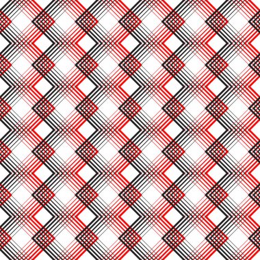Sorunsuz Tartan desen. Vektör siyah ve kırmızı arka plan dokuma