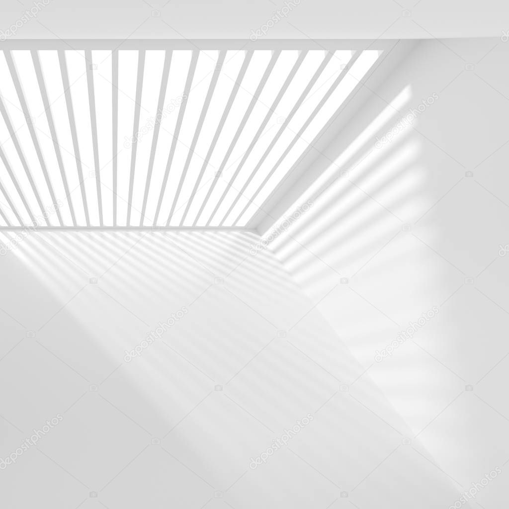 Abstract Futuristic Architecture Background. Minimal Office Inte