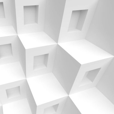  Soyut beyaz küp arka plan. en az Web #d çizimi 